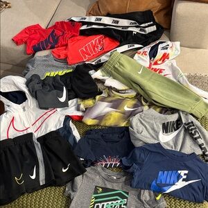 Nike Kids Activewear Bundle - Red, Black, Gray, Blue, Green